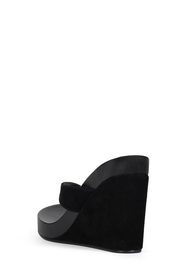 Jeffrey Campbell LIEZEL Platform Wedge Black Suede Combo