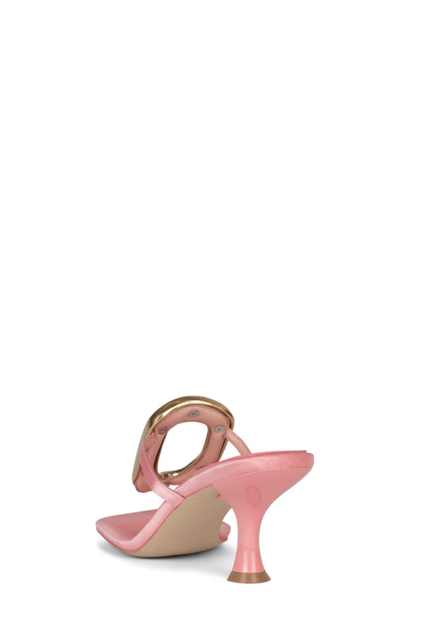 Jeffrey Campbell LINQ-UP Heeled Sandal Pink Satin Gold