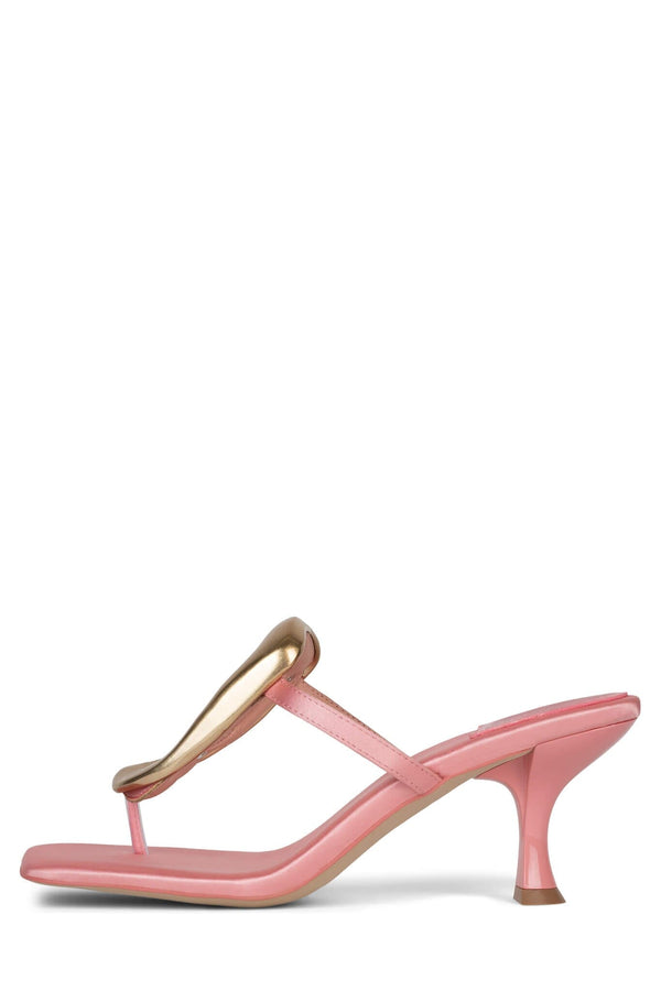 jeffrey campbell LINQ-UP Heeled Sandal Pink Satin Gold