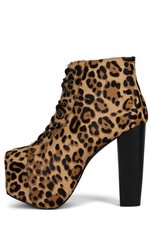 jeffrey campbell LITA-FUR Platform Boot Black Tan Cheetah