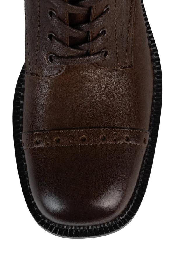 Jeffrey Campbell LONDON-TWN Ankle Boot Brown Distressed