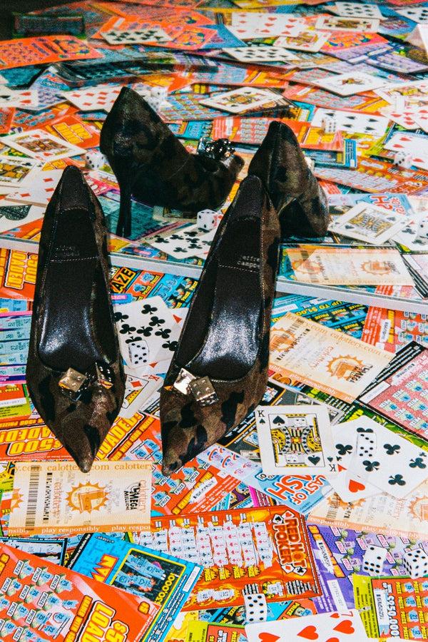 Jeffrey Campbell LUCKY-7-F Pump Brown Black Cheetah Gold