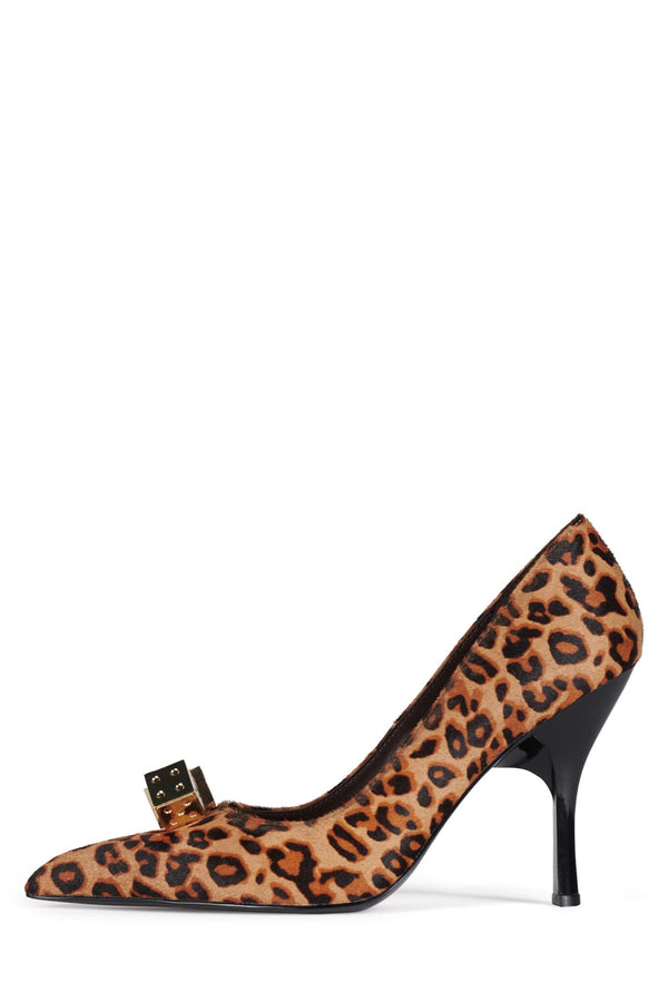 jeffrey campbell LUCKY-7-F Pump Brown Black Cheetah Gold
