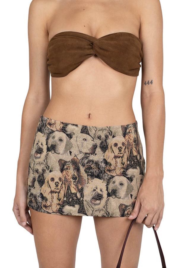 jeffrey campbell MAISY SKIRT Skirt Dog Print Tapestry