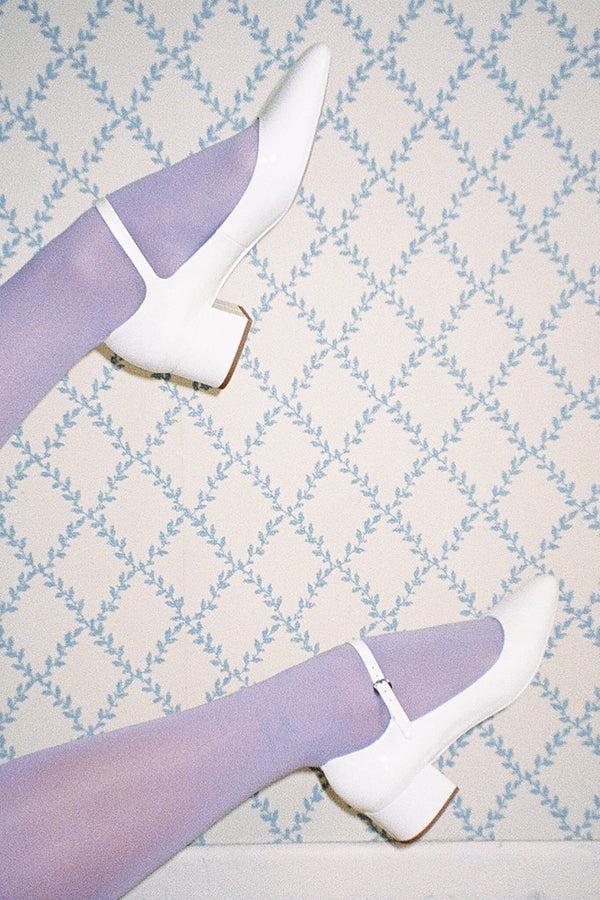 Jeffrey Campbell MANNERLY Mary-Jane White Crinkle Patent