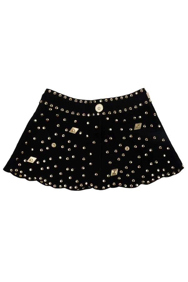 Jeffrey Campbell MARQUEE SKIRT Skirt Black Suede Gold