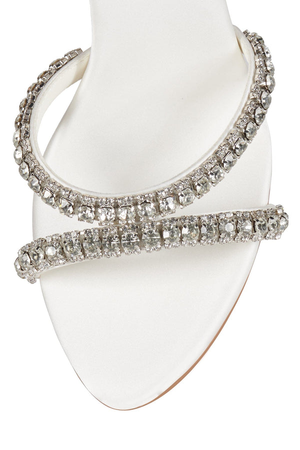 Jeffrey Campbell MARQUISE Heeled Sandal White Satin