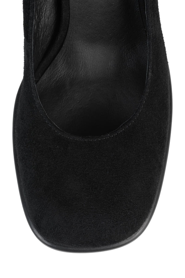 Jeffrey Campbell MARY-ANN Mary-Jane Black Suede Black Stack