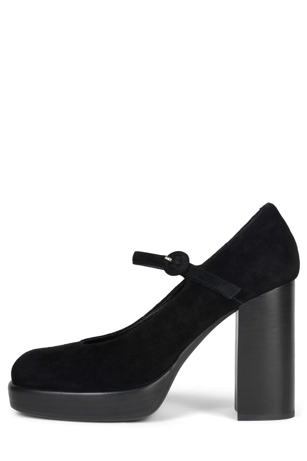 jeffrey campbell MARY-ANN Mary-Jane Black Suede Black Stack