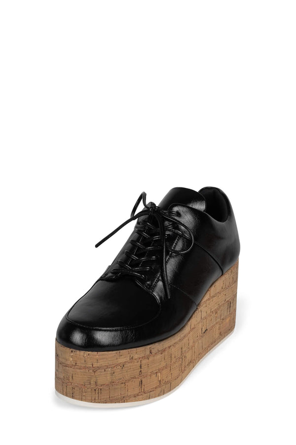 Jeffrey Campbell MERRILL Platform Oxford Black Crinkle