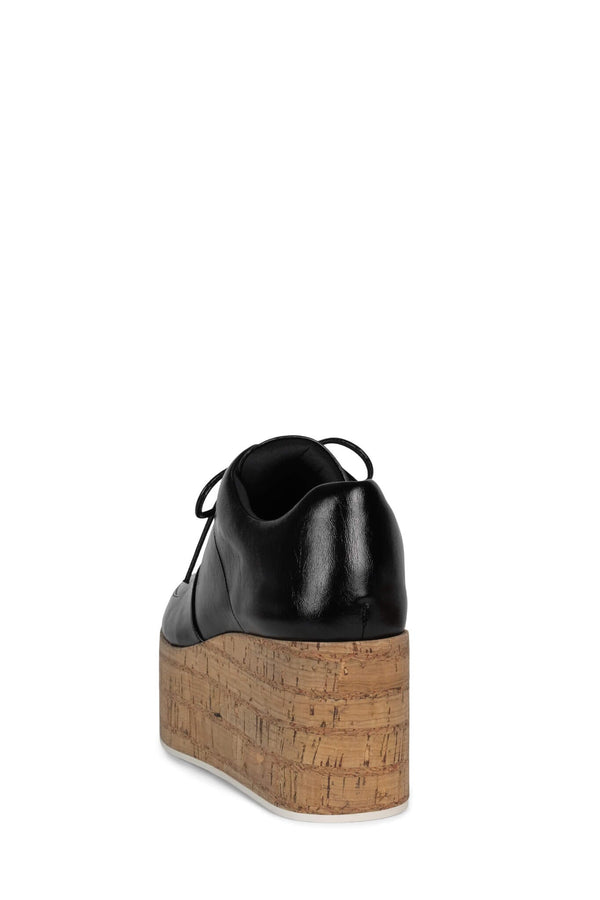 Jeffrey Campbell MERRILL Platform Oxford Black Crinkle