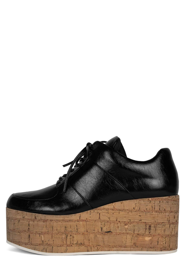 jeffrey campbell MERRILL Platform Oxford Black Crinkle