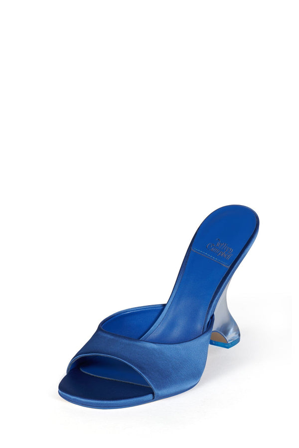 Jeffrey Campbell MEW-2 Wedge Sandal Rose Pink Satin Combo