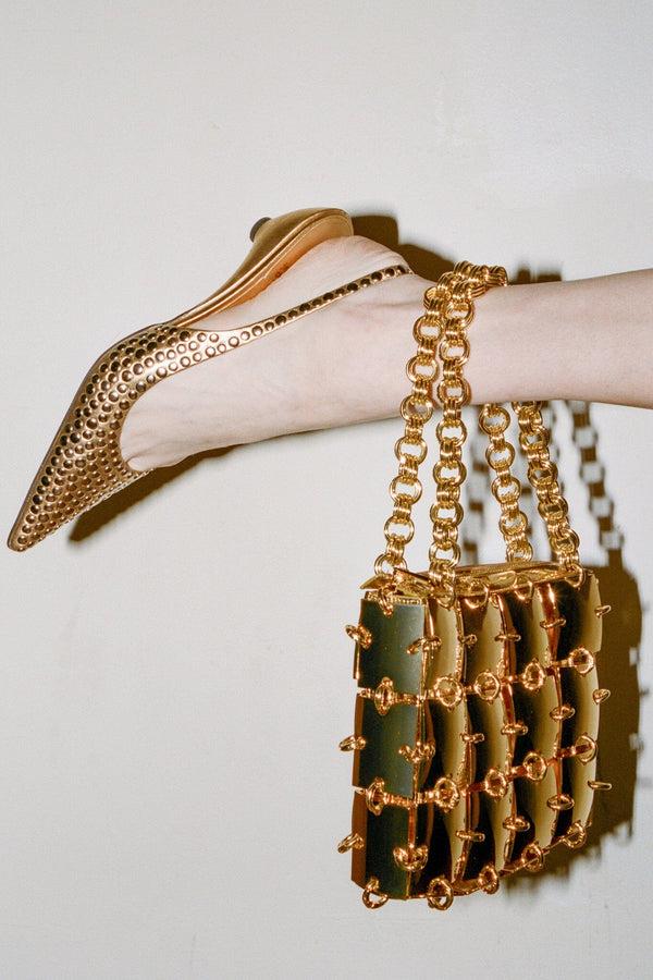 Jeffrey Campbell MONDAY-SD Slingback Heel Gold Silver