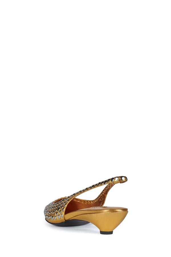 Jeffrey Campbell MONDAY-SD Slingback Heel Gold Silver