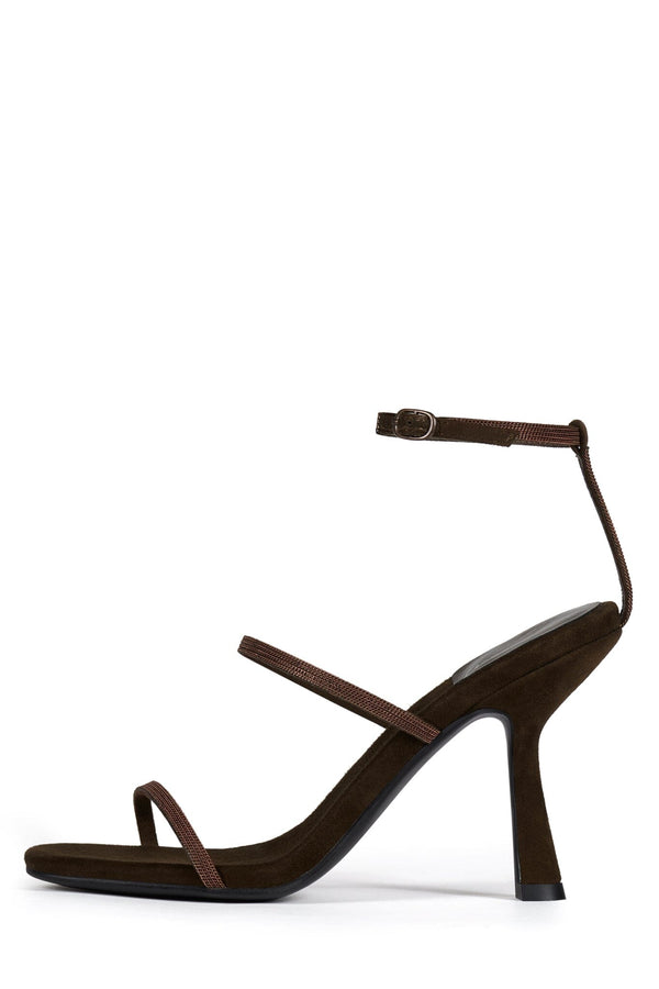 jeffrey campbell MONICA-CH Heeled Sandal Brown Suede