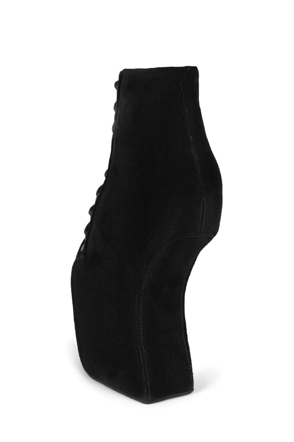 Jeffrey Campbell NIGHTLITA Platform Wedge Black Suede