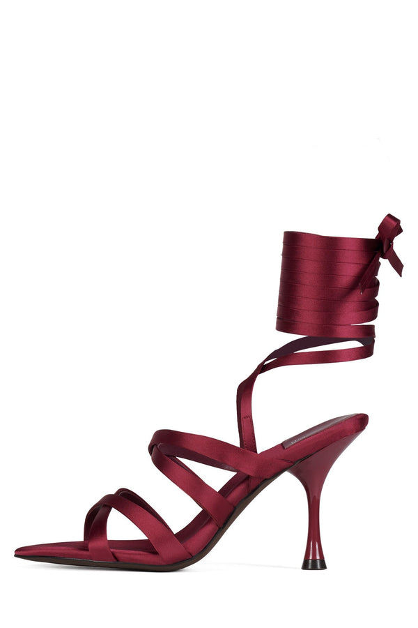 jeffrey campbell OBSESSED Heeled Sandal Berry Satin