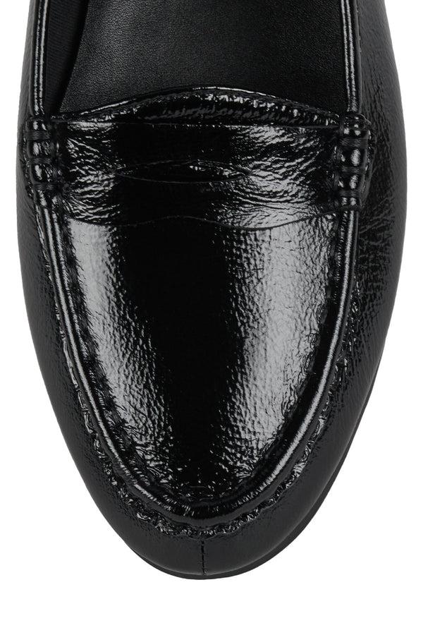 Jeffrey Campbell OLD-SOUL Loafer Black Crinkle Patent