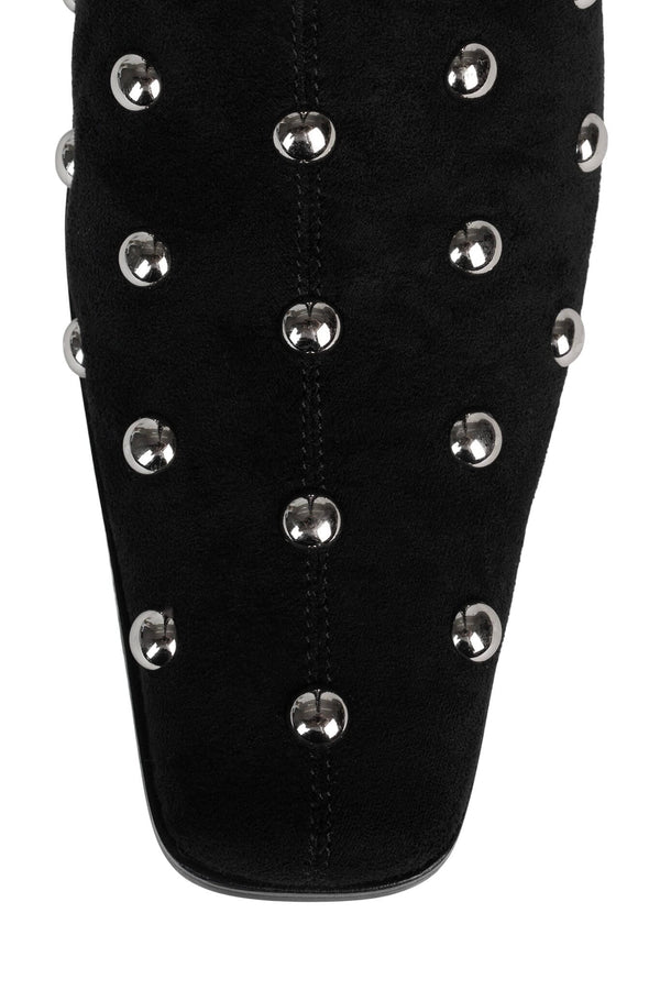 Jeffrey Campbell OTHERS-OKS OTK Boot Black Suede Silver