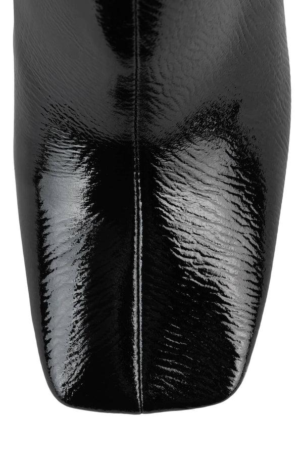 Jeffrey Campbell PARISIAN Ankle Boot Black Big Crinkle Pat