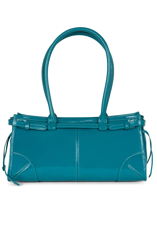 Jeffrey Campbell PESKY Bag Turquoise Crinkle Patent