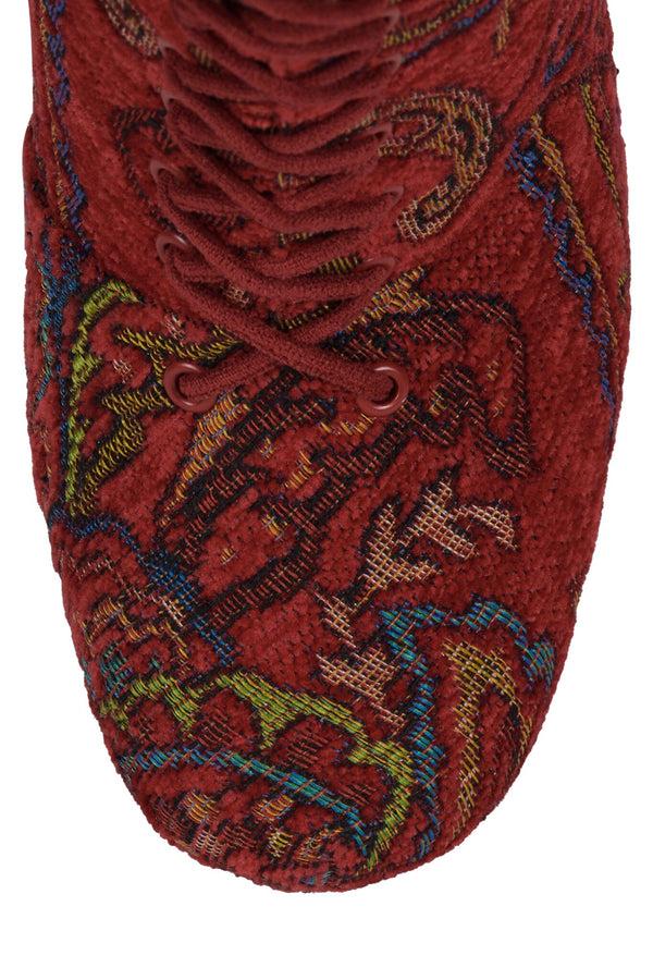 Jeffrey Campbell POP-OFF-EM Knee-High Boot Red Tapestry