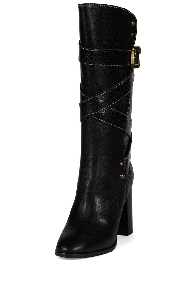 Jeffrey Campbell PORCINI Knee-High Boot Black Bronze