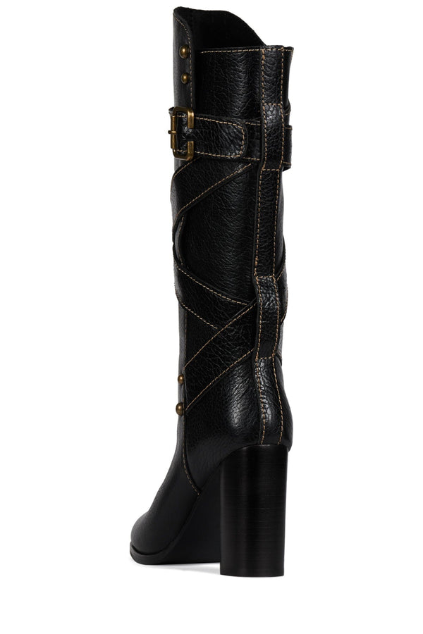 Jeffrey Campbell PORCINI Knee-High Boot Black Bronze