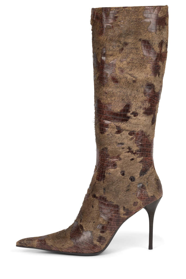 jeffrey campbell PROPOSAL-F Knee-High Boot Brown Croco