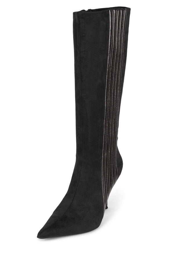 Jeffrey Campbell RACING Knee-High Boot Grey Suede Pewter