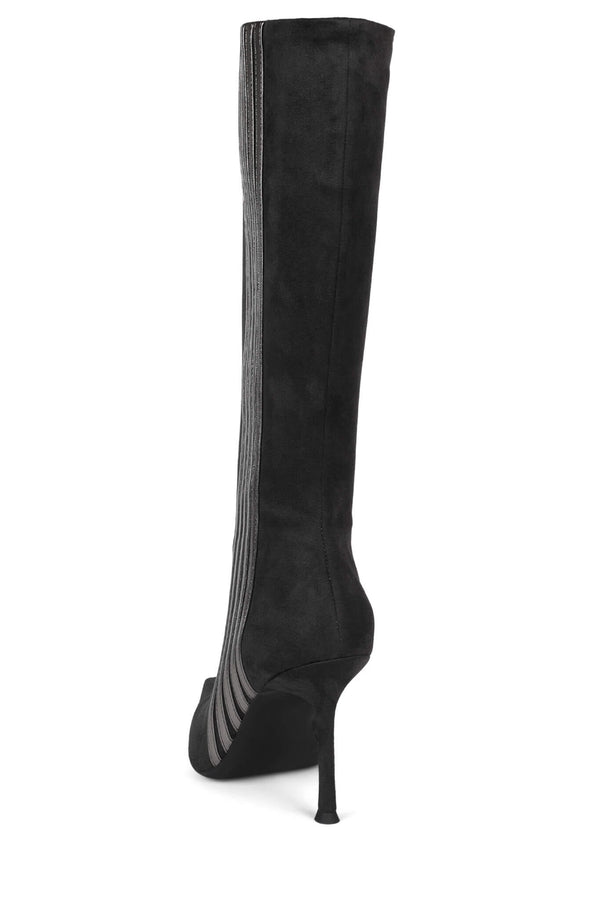 Jeffrey Campbell RACING Knee-High Boot Grey Suede Pewter
