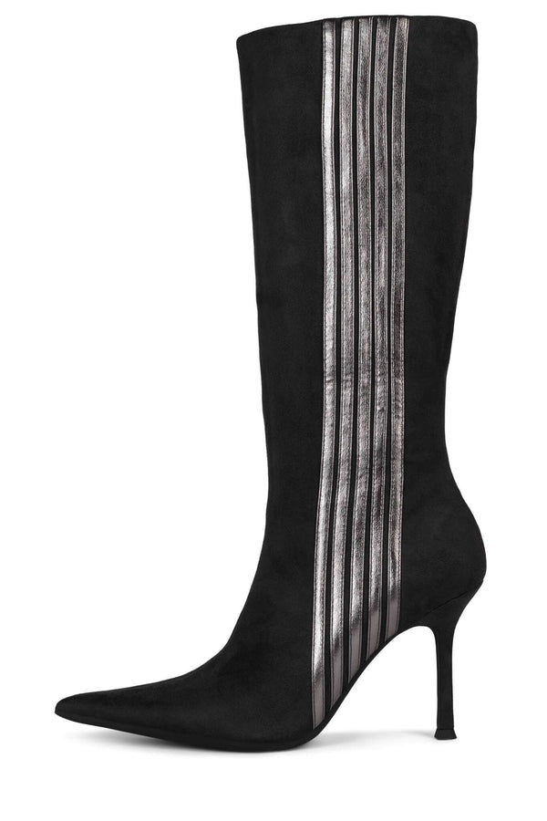 jeffrey campbell RACING Knee-High Boot Grey Suede Pewter