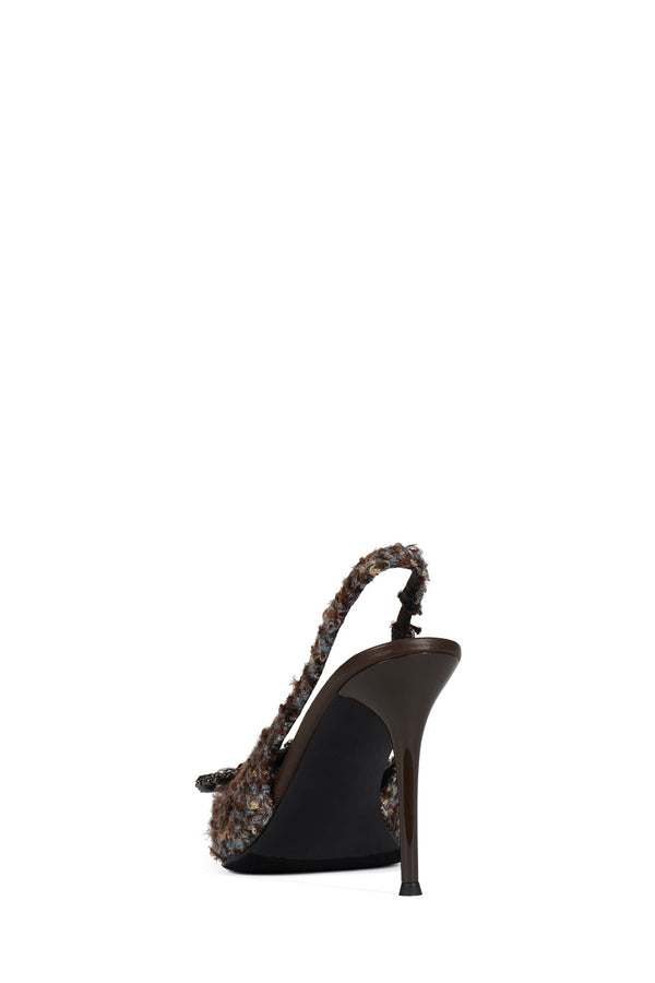 Jeffrey Campbell REGARDS Slingback Heel Grey Multi Tweed