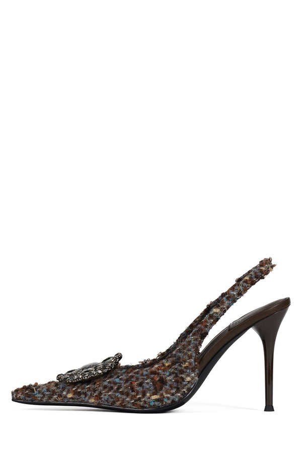 jeffrey campbell REGARDS Slingback Heel Grey Multi Tweed