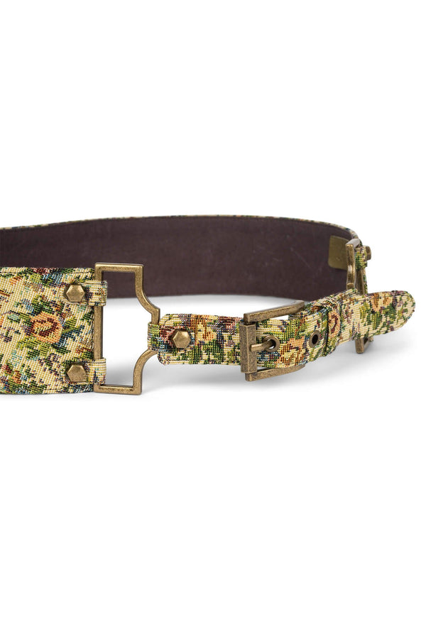 Jeffrey Campbell REIN-IN BELT Belt Beige Floral Tapestry
