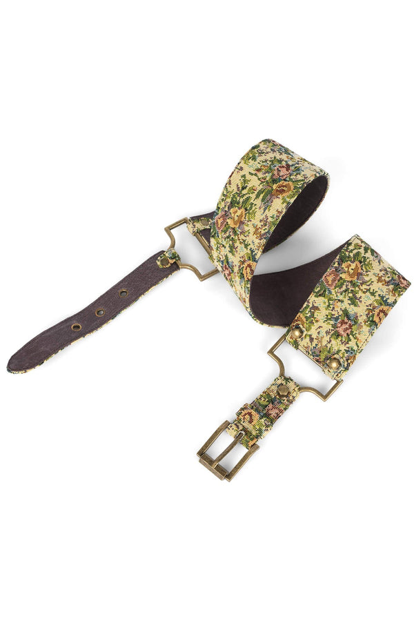 Jeffrey Campbell REIN-IN BELT Belt Beige Floral Tapestry