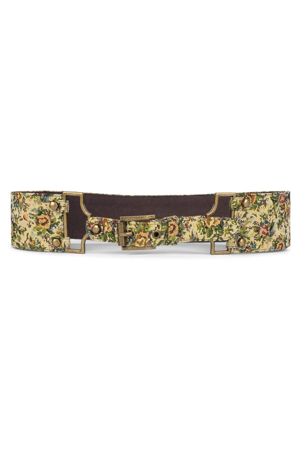 jeffrey campbell REIN-IN BELT Belt Beige Floral Tapestry