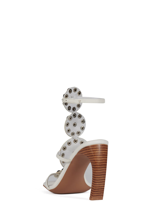 Jeffrey Campbell RENFRI-H Heeled Sandal White Silver