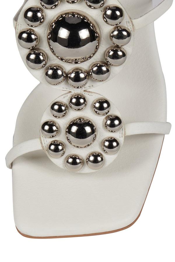 Jeffrey Campbell RENFRI-H Heeled Sandal White Silver