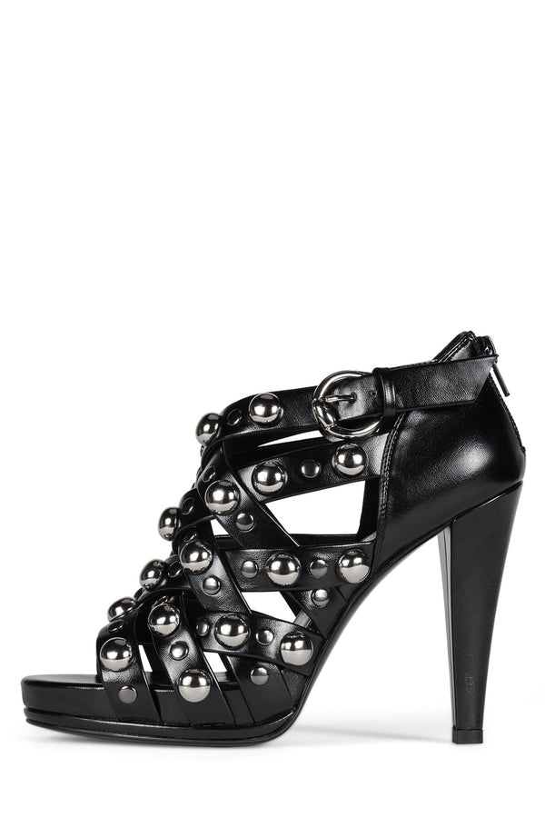 jeffrey campbell RETALIATE Platform Sandal Black Silver