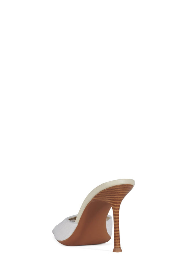Jeffrey Campbell ROBYN-F2 Heeled Mule Ivory Longhair
