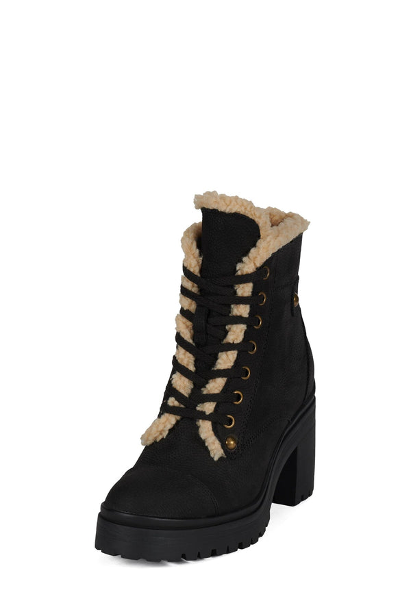 Jeffrey Campbell SCAVENG-SH Heeled Boot Black Pebble Beige