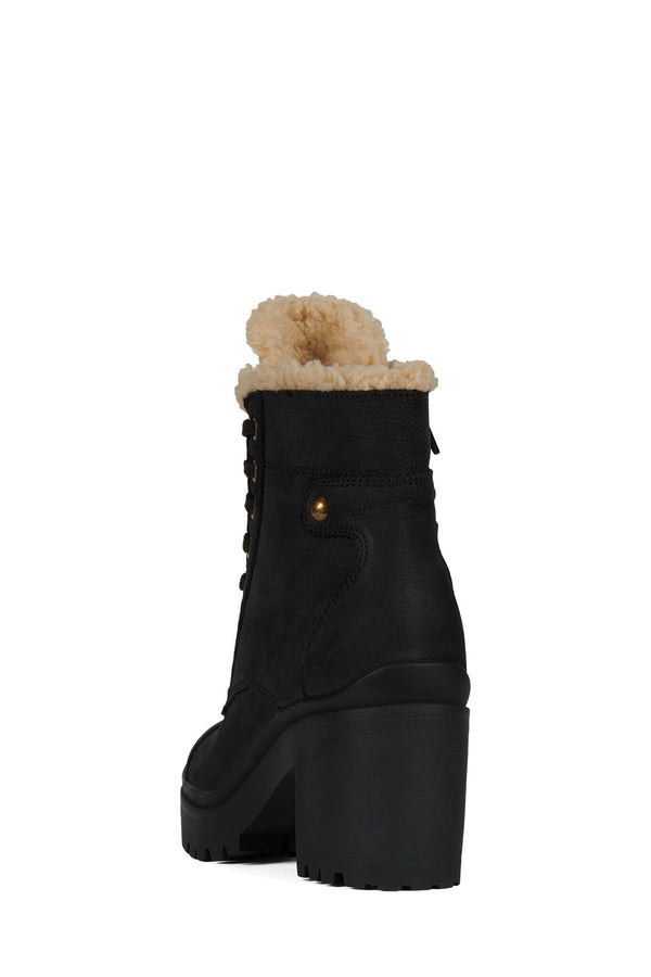 Jeffrey Campbell SCAVENG-SH Heeled Boot Black Pebble Beige