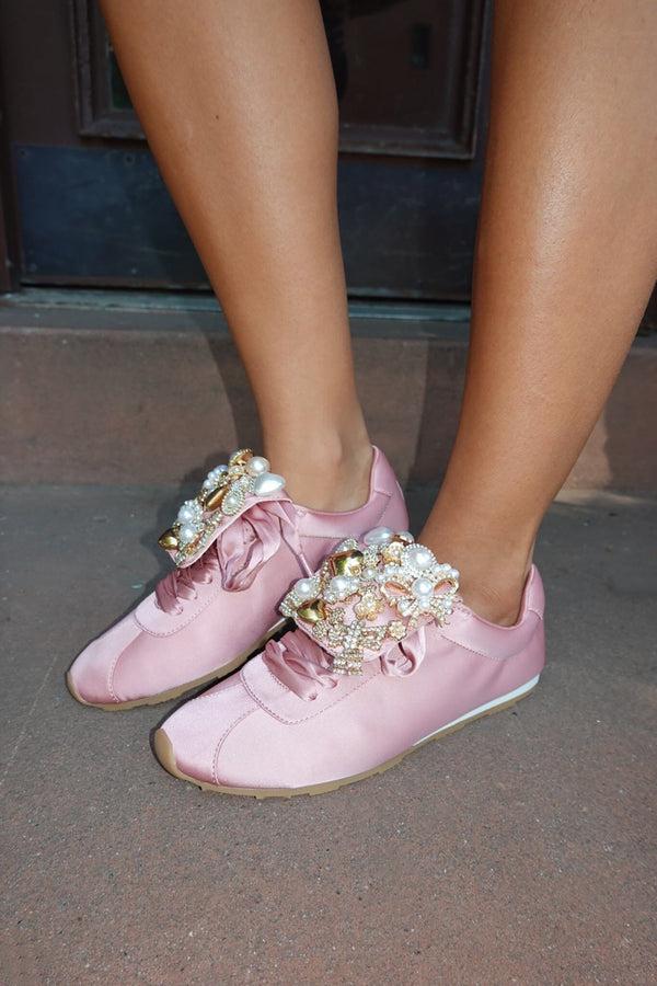 Jeffrey Campbell SHELTER-J2 Sneaker Pink Satin Combo