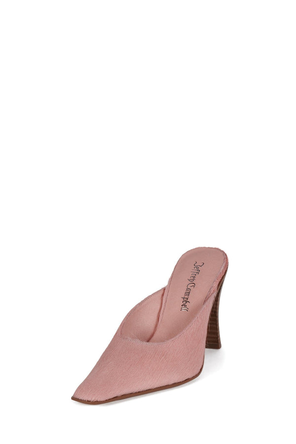 Jeffrey Campbell SLEUTH-F Heeled Mule Pink Long Hair