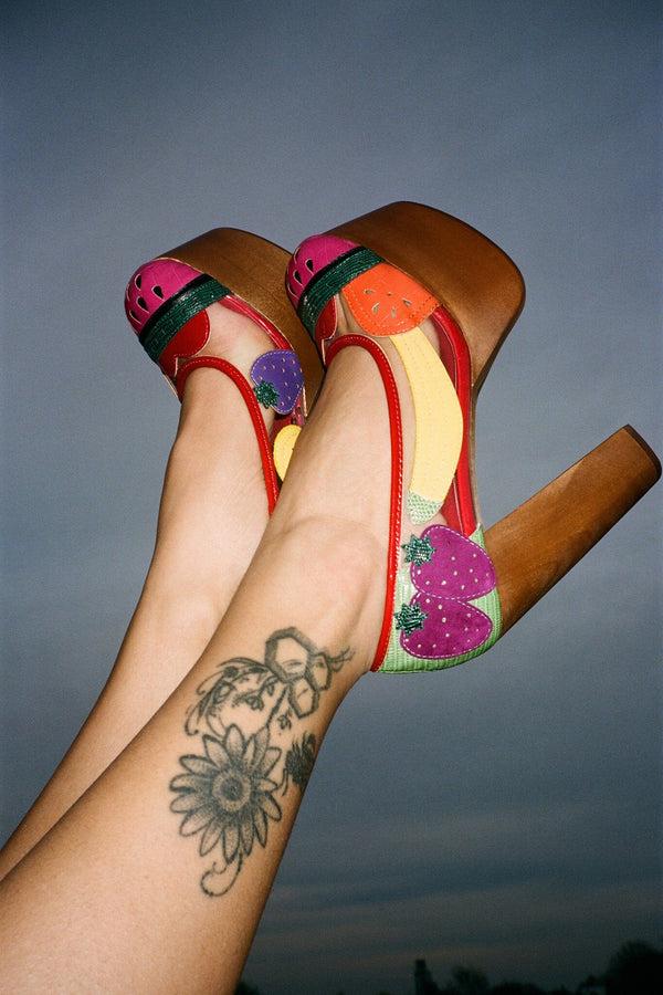 Jeffrey Campbell SMOOTHIE Platform Pump Bright Multi