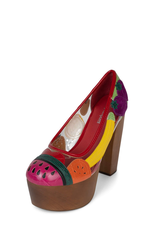 Jeffrey Campbell SMOOTHIE Platform Pump Bright Multi