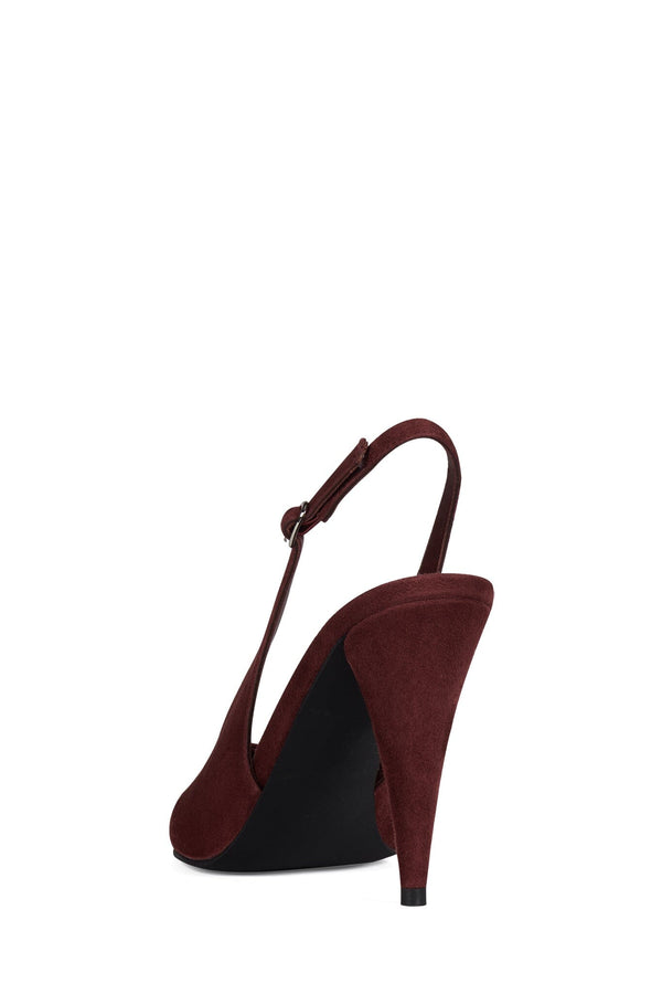 Jeffrey Campbell SNOAH Slingback Heel Dusty Berry Suede