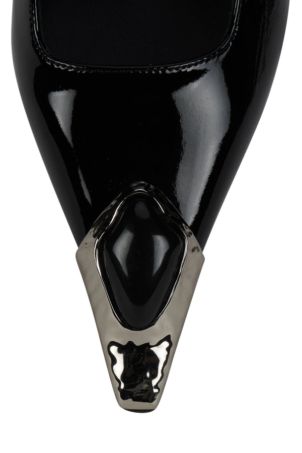 Jeffrey Campbell SORCERER Pump Black Patent Silver Black